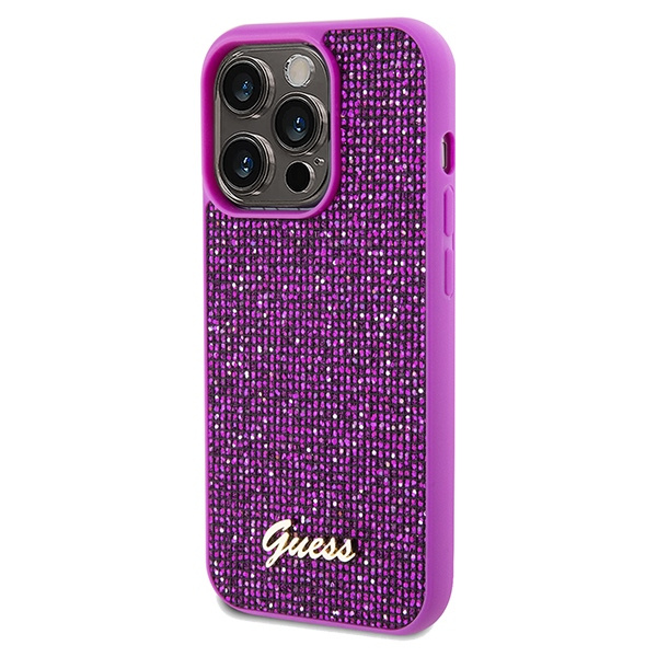 Etui Guess GUHCP14LPMSDGSF iPhone 14 Pro 6.1" fuksja/fuschia hardcase Disco Metal Script Case