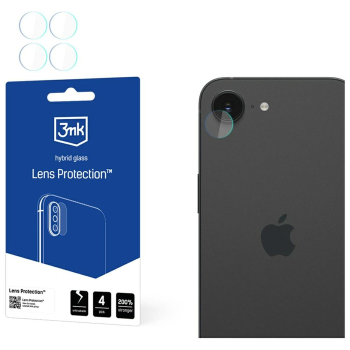 Ochrona na obiektyw aparatu 3MK Lens     Protect do Apple iPhone 16e 4szt