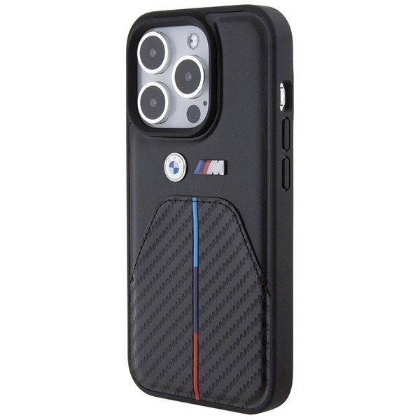 Etui Bmw Bmhcp15l22nstb Iphone 15 Pro 6.1" Czarny/black Stamped Tricolor Stripe Case