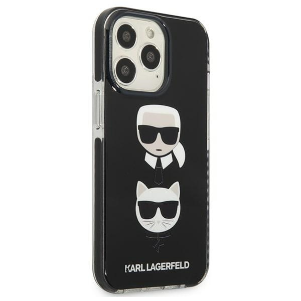 Etui KARL LAGERFELD Apple iPhone 13 Pro Karl&Choupette Head Czarny Hardcase