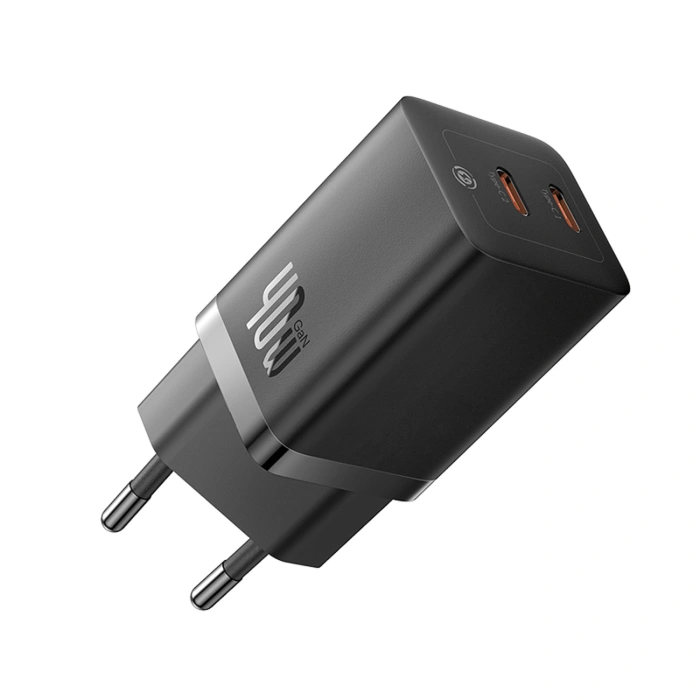 Ładowarka sieciowa Baseus GaN5 Pro 40W 2xUSB-C - czarna