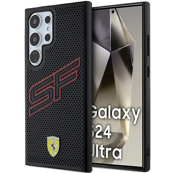 Etui Ferrari FEHCS24LPINK Samsung Galaxy S24 Ultra S928 czarny/black hardcase Big SF Perforated Case