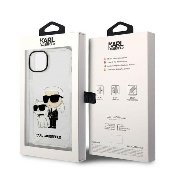 Etui KARL LAGERFELD Apple iPhone 14 Plus IML GLIT NFT Karl&Choupette Bezbarwny Hardcase