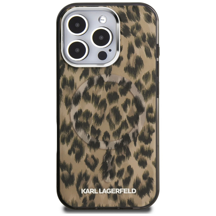 Etui Karl Lagerfeld iPhone 16 Pro Max IML Leopard Pattern  MagSafe Brązowy