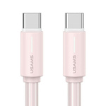 USAMS Kabel USB-C/USB-C 1m SJ734 60W różowy/pink YU Series SJ734USB04 (US-SJ734)