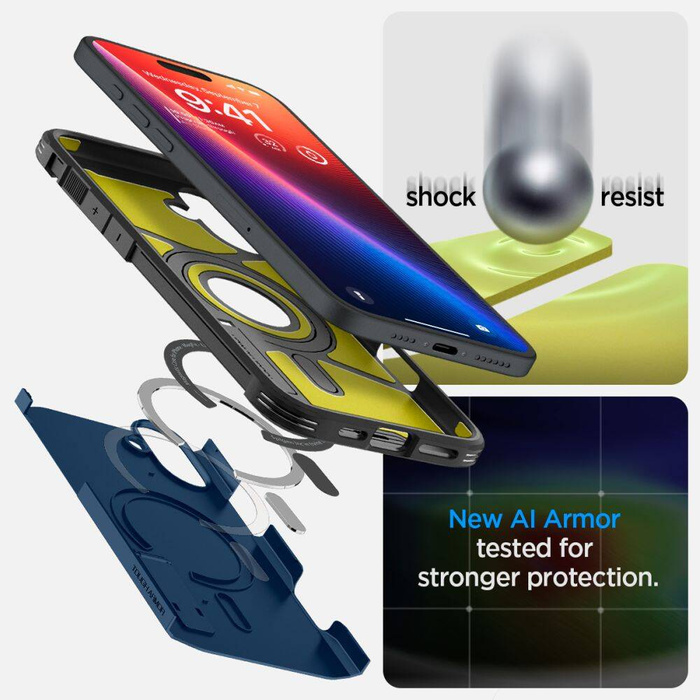 Etui iPhone 16 Spigen Tough Armor Mag Magsafe  Avy Blue