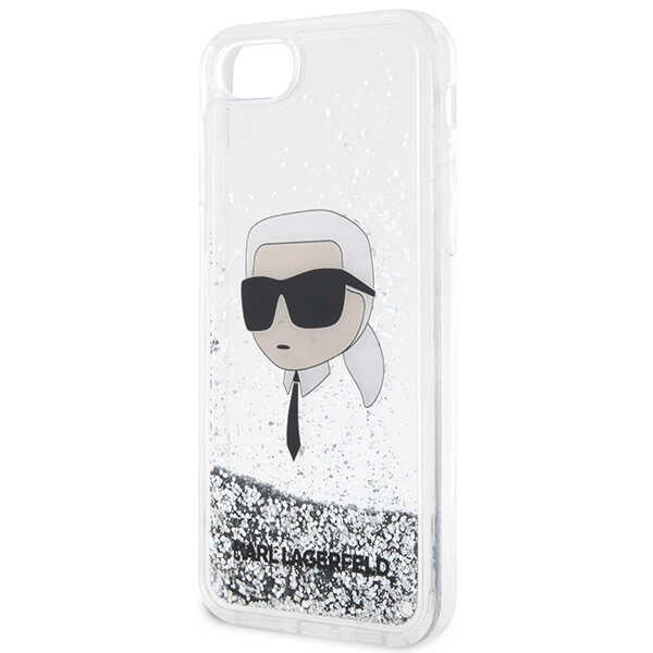 Etui Karl Lagerfeld KLHCI8LNKHCH iPhone 7/8/ SE 2020/2022 srebrny/silver hardcase Glitter Karl Head Case