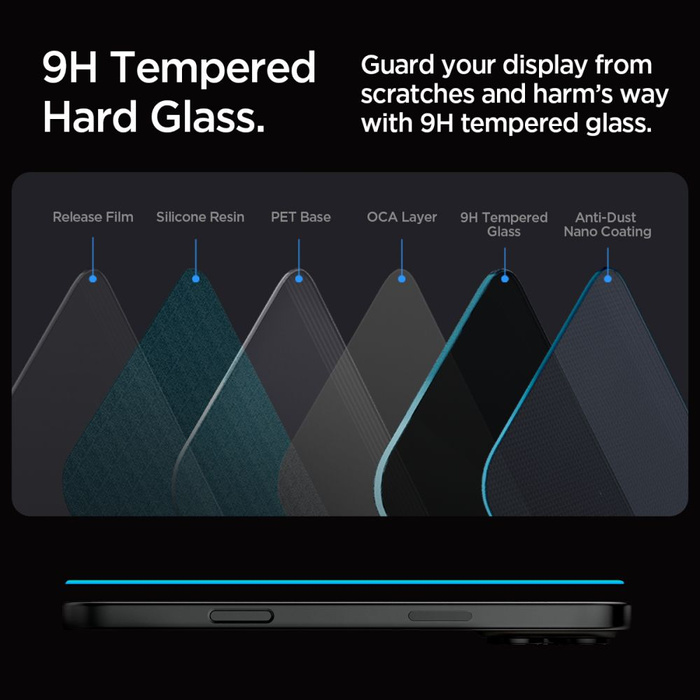SZKŁO PRYWATYZUJĄCE SPIGEN GLAS.TR ”EZ FIT” 2-PACK IPHONE 16 PRO, 17, 17 Pro PRIVACY