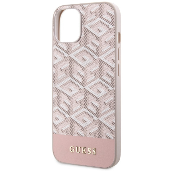 Etui Guess GUHMP14SHGCFSEP iPhone 14 6,1" różowy/pink hard case GCube Stripes MagSafe Case