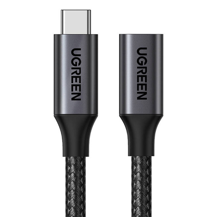 Kabel USB 3.2 Ugreen US372 męski USB-C do żeński USB-C Gen2 1m (czarny)