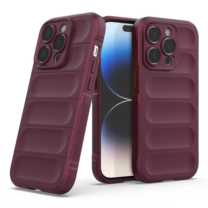 Etui Magic Shield Case Etui Do iPhone 14 Pro Elastyczny Pancerny Pokrowiec Burgundowy Case