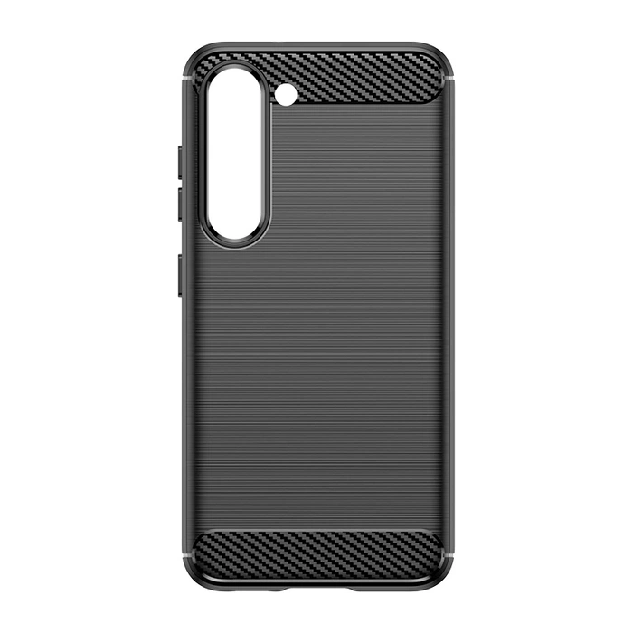 Carbon Case etui Samsung Galaxy S23 elastyczny silikonowy karbonowy pokrowiec czarne