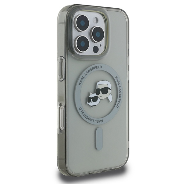 Karl Lagerfeld KLHMP16LHLSKCK iPhone16 Pro 6.3" czarny/black hardcase IML Metal Karl&Choupette Head MagSafe