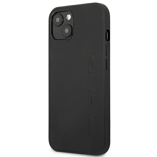Etui AMG iPhone 14 6,1" czarny/black hardcase Leather Hot Stamped