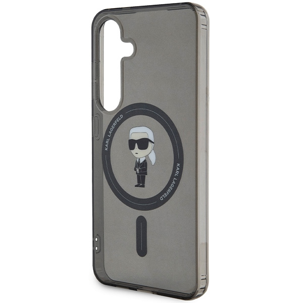 Etui Karl Lagerfeld KLHMS24SHFCKNOK S24 S921 czarny/black hardcase IML Ikonik MagSafe Case