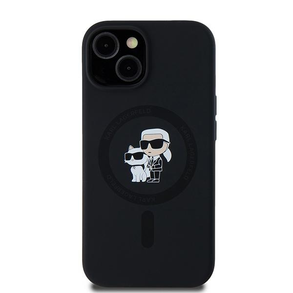 Etui Karl Lagerfeld KLHMP15MSCMKCRHK iPhone 15 Plus / 14 Plus 6.7" czarny/black hardcase Silicone Karl & Choupette MagSafe