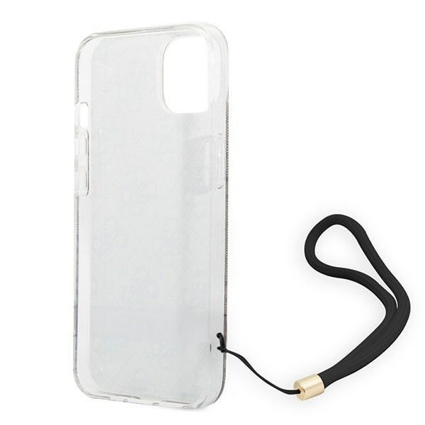 Etui GUESS Apple iPhone 14 4G Print Strap Brązowy Hardcase