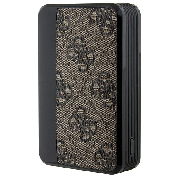 Guess Powerbank 18W GUPB10DP4GEGW 10000mAh brązowy/brown 4G Leather Metal Logo
