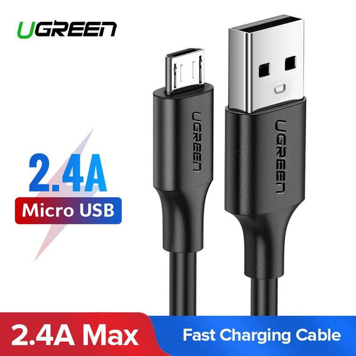 Kabel micro USB UGREEN QC 3.0 2.4A 1.5m (czarny)