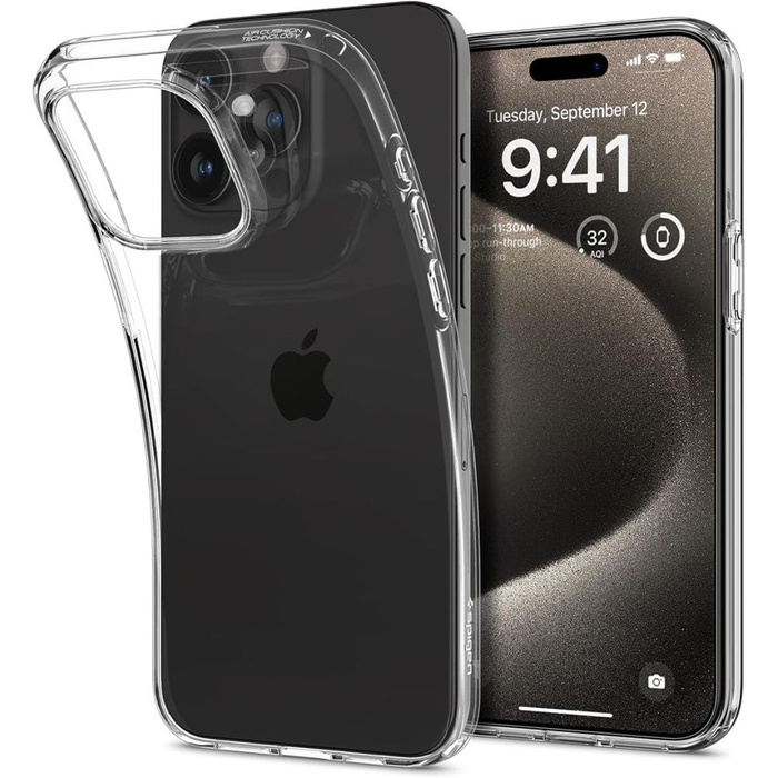 Etui iPhone 15 Pro Max Spigen Liquid Crystal  Crystal Clear Case