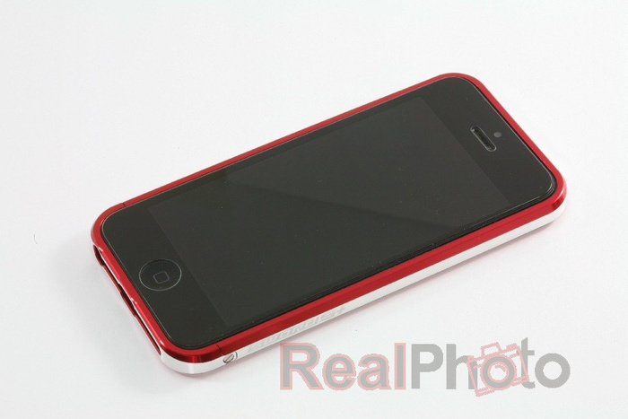 Etui LJY Sword 5+ iPhone 5 5S SE Aluminium Bumper Ramka RED