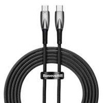 Baseus Glimmer Series kabel z szybkim ładowaniem USB-C 480Mb/s PD 100W 2m czarny
