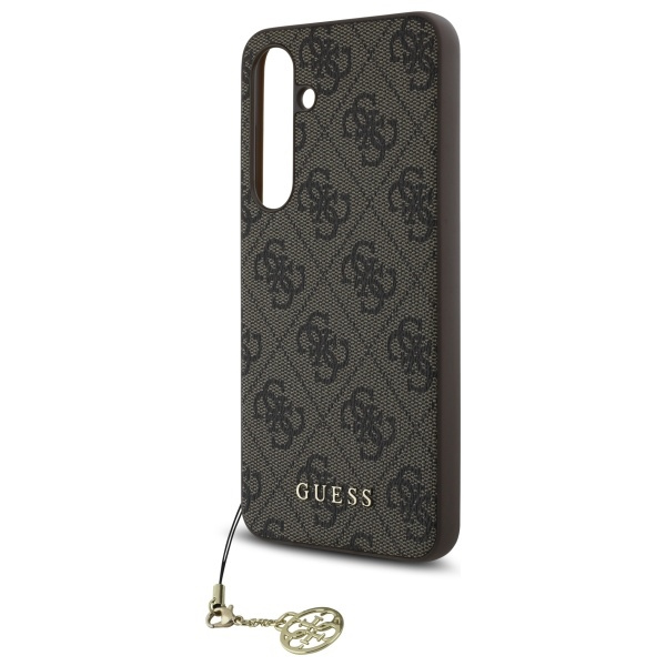 Etui Guess Samsung S24 FE brazowy/brown hardcase 4G Charms Collection