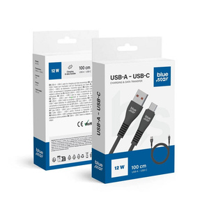 Kabel USB A do USB C Blue Star 2A 12W 1 m DC99C czarny