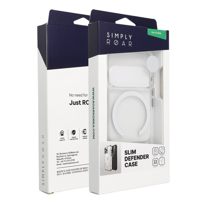 ROAR futerał SLIM DEFENDER kompatybilny z MagSafe do IPHONE 17 Pro transparentny
