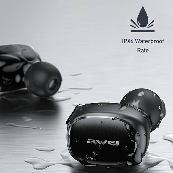 AWEI słuchawki Bluetooth 5.1 T13 Pro TWS + stacja dokująca czarny/black