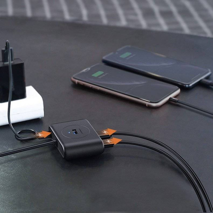 Ugreen rozdzielacz HUB 4x USB 3.2 Gen 1 (kabel 1 m) czarny (CR113 20291)