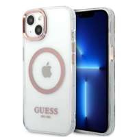 Etui GUESS Apple iPhone 13 Metal Outline Magsafe Różowy Hardcase