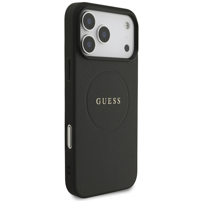 Etui Guess Grained Ring MagSafe do       iPhone 17 Pro Max czarny