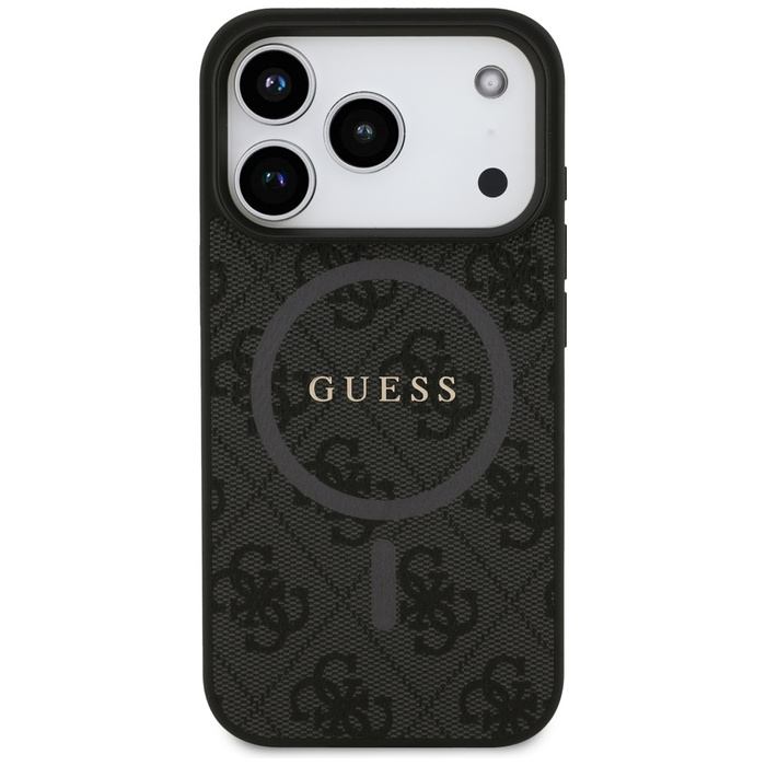 Etui Guess 4G Ring Classic Logo MagSafe  do iPhone 17 Pro czarny