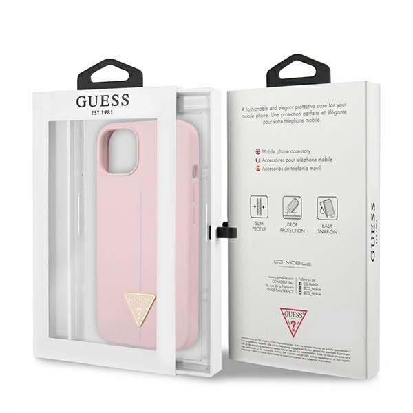 Etui GUESS Apple iPhone 13 Mini Silicone Triangle Fioletowy Hardcase