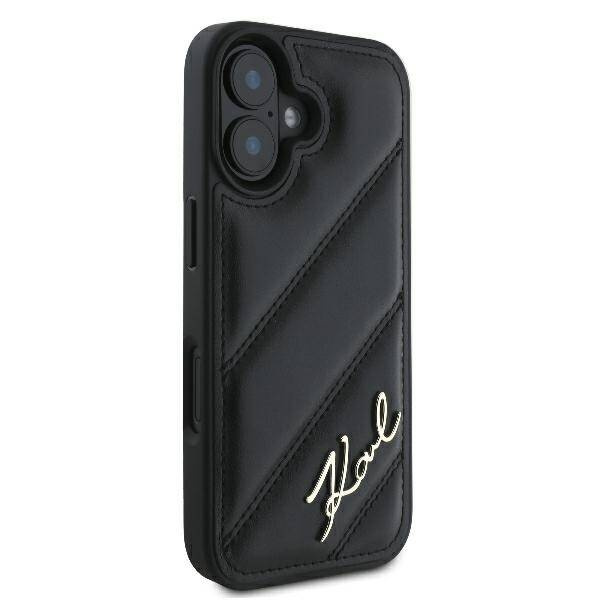 Etui Karl Lagerfeld iPhone 16 Plus 6.7" czarny/black hardcase Quilted Signature