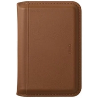Magnetyczny portfel RFID UNIQ Lyden DS   stojak na telefon karmelowy