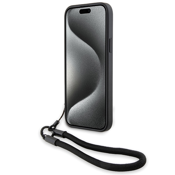 Etui Bmw Bmhcp15s23rmrlk Iphone 15 / 14 / 13 6.1" Czarny/black Hardcase Signature Leather Wordmark Cord Case