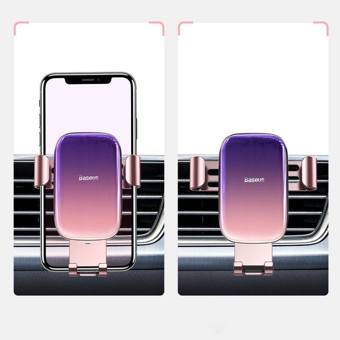 [PO ZWROCIE] Baseus Glaze grawitacyjny uchwyt samochodowy na kratkę wentylacyjną nawiew czarny (SUYL-LG01)