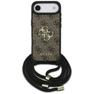 Etui Guess 4G Big Logo Cord Stap         Crossbody do iPhone 17 Air brązowy