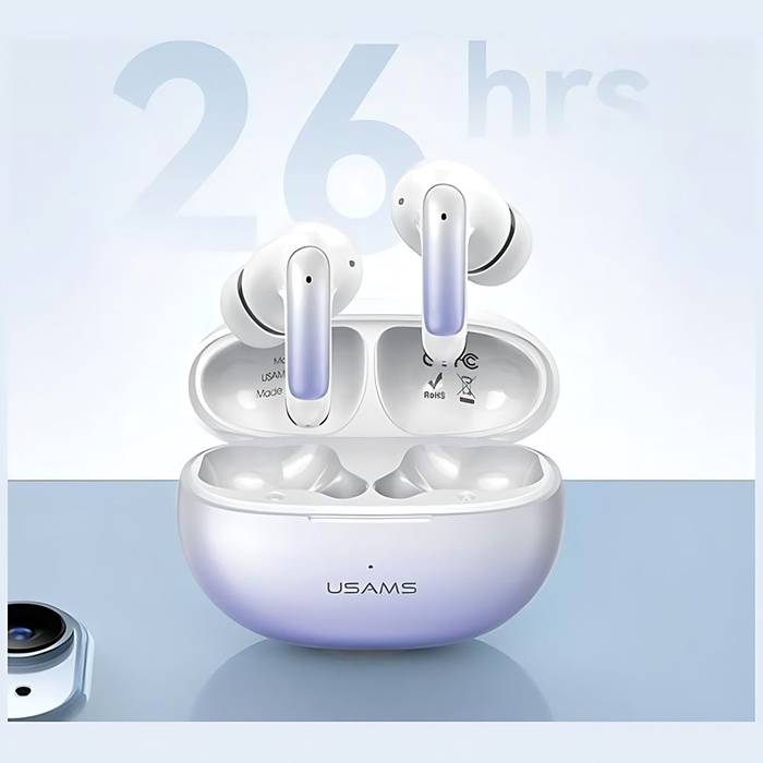 USAMS Słuchawki Bluetooth 5.3 TWS X-don series ENC bezprzewodowe niebieski gradient/gradient blue BHUENCXD03 (US-XD19)