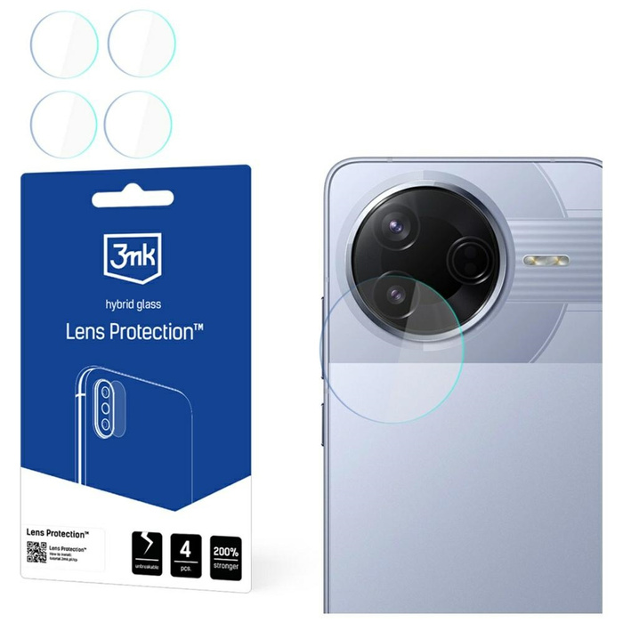 Ochrona na obiektyw aparatu 3MK Lens     Protect do Xiaomi Poco F7 Pro 4szt