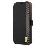 Etui FERRARI Apple iPhone 13 Mini Book On Track Carbon Stripe Czarny Case