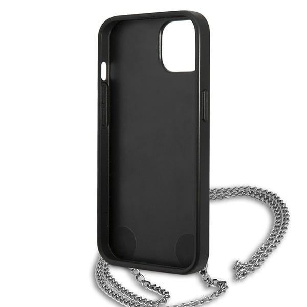 Etui KARL LAGERFELD Apple iPhone 13 Mini Leather Textured And Chain Czarny Hardcase