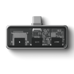Satechi Mobile XR Hub with microSD Reader - mobilny adapter USB-C (1x USB-C 100W PD; 2.0 data i audio, 1x USB-C DP 1.4 4K@60Hz; 3.0 10 Gbps, 1x czytnik kart micro SD UHS-I 33MB/s) (space gray)