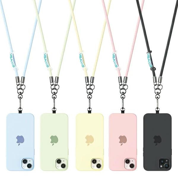 USAMS Uniwersalna smycz do telefonu 1,2m żółty/yellow ZB282GS05 (US-ZB282)