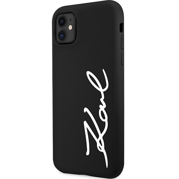 Etui Karl Lagerfeld KLHCN61SKSVGK iPhone 11  6.1" czarny/black hardcase Silicone Signature Case