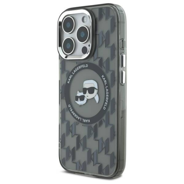 Etui Karl Lagerfeld iPhone 16 Pro Max 6.9" czarny/black IML Monogram Karl&Choupette Head MagSafe