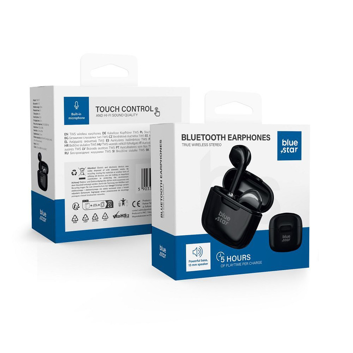 Słuchawki bezprzewodowe douszne Blue Star FI7 TWS czarne
