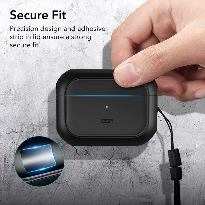 Etui Esr Orbit Halolock Magsafe Apple Airpods Pro 1 / 2 Black Case